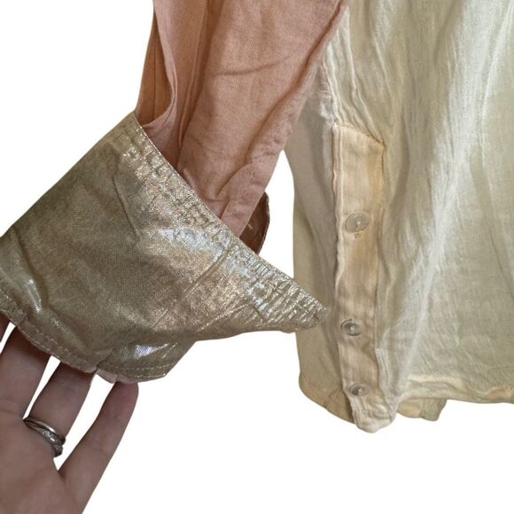 Free People Rainbow Rays Lightweight Button Down - Picture 5 of 9